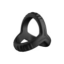 Forto F-59 Tri Cock And Ball Ring Black