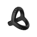 Forto F-59 Tri Cock And Ball Ring Black