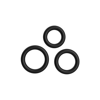 Forto F-39 Trio Cockring Set Schwarz