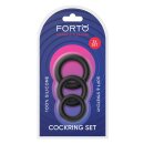 Forto F-39 Trio Cockring Set Schwarz