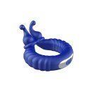 Forto F-24 Textured Vibrating Cockring Blau