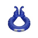 Forto F-24 Textured Vibrating Cockring Blue