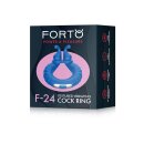 Forto F-24 Textured Vibrating Cockring Blue