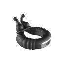 Forto F-24 Textured Vibrating Cockring Schwarz