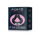 Forto F-24 Textured Vibrating Cockring Schwarz