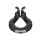 Forto F-24 Textured Vibrating Cockring Schwarz
