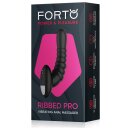 Forto Ribbed Pro Anal Vibrator Black