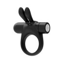 Forto Bunny Vibrierender Penisring Schwarz