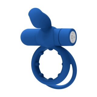Forto Pointer Vibrating Penis Ring Blue