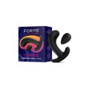 Forto Vibrating Anal Plug with Remote Control Black