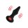 Forto Vibrating Ribbed Plug With Remote Control Small Black