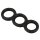 Erecto Triple Penis Ring Black Ø 2.6-3.1 cm