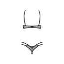 Obsessive Euridia 2-Piece Crotchless Set Black XL-2XL