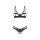 Obsessive Euridia 2-Piece Crotchless Set Black XL-2XL