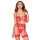 Leg Avenue 3-Piece Dotted Net Bra Set Red One Size