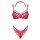 Obsessive Matildea Bra Set with String Red L/XL