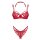 Obsessive Matildea Bra Set with String Red L/XL