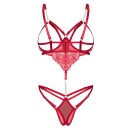 Obsessive Matildea Ouvert Body Red L/XL