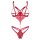 Obsessive Matildea Ouvert Body Red L/XL