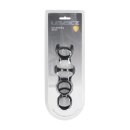 Levelz Silikon Penis- und Hodenring Set Schwarz