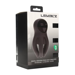 Levelz Digital Vibrating Silicone Penis Head Stimulator with Tentacles