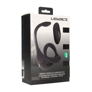 Levelz Remote-Controlled Vibrating Silicone Tri-O Cock Ring