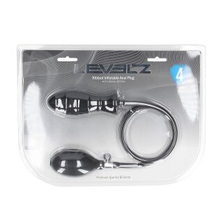 Levelz Ribbed Inflatable Silicone Anal Plug