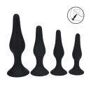 Levelz Schlankes Silikon Analplug Set 4 teilig