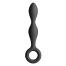 NS Novelties analplug schlank mit fingerring schwarz