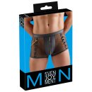 Svenjoyment Fishnet Pants with Wetlook and Chains Black M