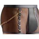 Svenjoyment Fishnet Pants with Wetlook and Chains Black 2XL