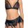 Cottelli Collection Soft Bra Set with Suspender Brief Black S