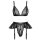 Cottelli Collection Soft Bra Set with Suspender Brief Black S