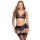 Cottelli Collection Soft Bra Set with Suspender Brief Black XL
