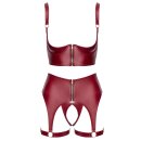 Cottelli Collection Bordeaux Lingerie Set with Suspender Belt 80B/M