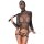 You2Toys Netz-Strapshemd Set mit Kopfmaske und Flogger 2XL