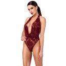 Noir Kink Royal Transparenter Riostring-Body Burgundrot XL