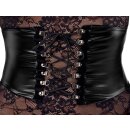 Noir Kink Royal Spitzen-Midikleid mit Taillencorsage M