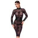 Noir Kink Royal Lace Midi Dress with Waist Corset L