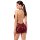 Noir Kink Royal Sheer Mini Dress Burgundy XL