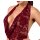 Noir Kink Royal Sheer Mini Dress Burgundy XL