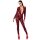 Noir Kink Royal Sheer Long Sleeve Jumpsuit Burgundy XL