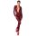 Noir Kink Royal Sheer Long Sleeve Jumpsuit Burgundy XL