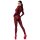 Noir Kink Royal Sheer Long Sleeve Jumpsuit Burgundy XL