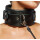 ZADO Leather Collar with Leash and Lock Black