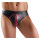 Svenjoyment Wetlook Thong with Zipper Black Red M