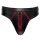 Svenjoyment Wetlook Riostring mit Reißverschluss Schwarz Rot L
