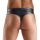 Svenjoyment Wetlook Riostring mit Reißverschluss Schwarz Rot XL