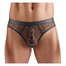 Svenjoyment Mesh Thong with Wetlook Details Black 2XL