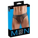 Svenjoyment Mesh Thong with Wetlook Details Black 3XL
